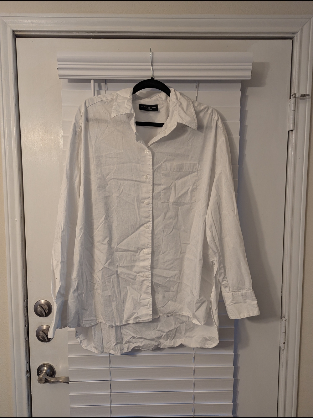 Lane Bryant White Button-Down Shirt Size 14/16
